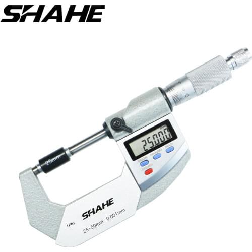 SHAHE IP65 digital micrometer 25-50 mm Digital Micrometer Caliper Gauge Meter Micrometer