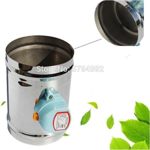 AC Stainless Steel Electric Air Solenoid Valve Air Duct Motorized Damper Valve for Ventilation Pipe Valve New 2020