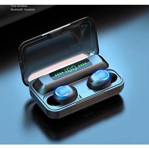 F9-9 TWS Bluetooth 5.0 Earphones Charging Box Wireless Headphone 9D Stereo Sports Waterproof Earbuds Headsets With Microphone