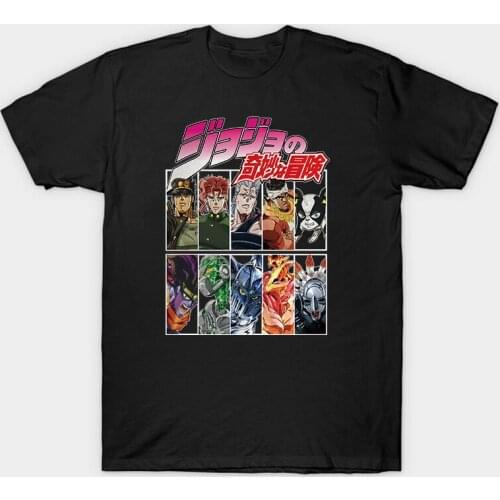 Harajuku T-Shirt Men Anime T Shirt Jojos Bizzare Adventure Anime Tops Tees