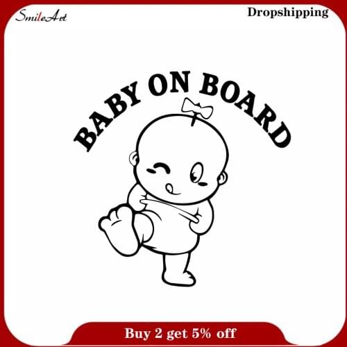 Creative Baby on Board Waterproof Wall Stickers Home Decor Removable Wall Sticker Wall Decals