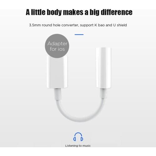Mini Lightning To 3.5mm Jack Adapter for IPhone 11 Max XS XR X 12 Pro 7 8Earphone Aux Splitter Headphone Audio Converter 8 13 11