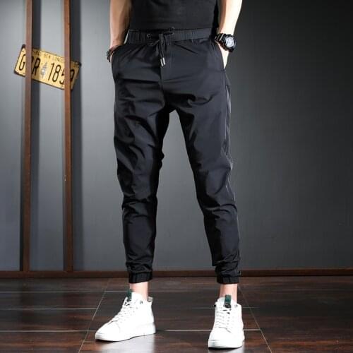 Joggers Men Casual Sport Elastic Waist Slim Ankle-Length Pants