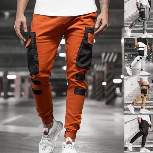 Man cargo pants casual joggers 2020 New Fashion Streetwear Cargo Pants Male Joggers Casual Straight Harem Pants