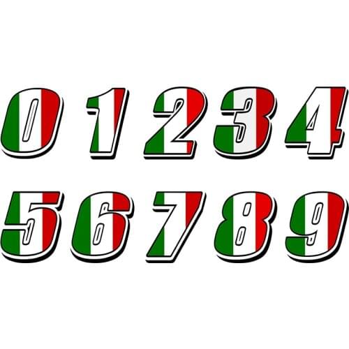 Italy Italian Flag Car Styling Racing Number Motocross Auto Stickers Bike Waterproof Decals 10*8cm