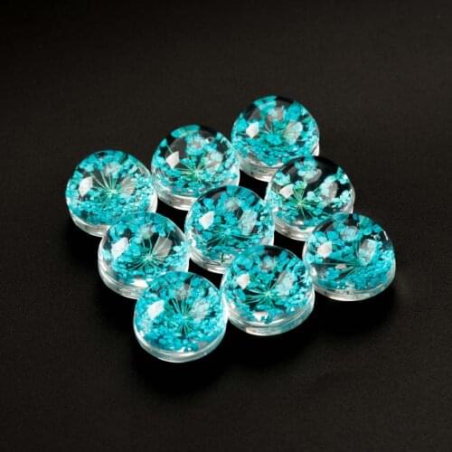 16# No-Hook Natural Dried Flower with Glass Bead handmade Beads For DIY Choker Necklace Jewelry Making Beads #IZ226