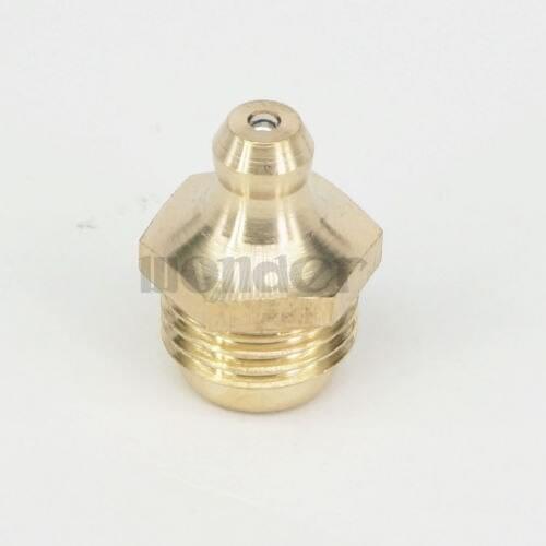 10pcs 1/4" BSPP male Straight Brass Grease Zerk Nipple Fitting For grease gun