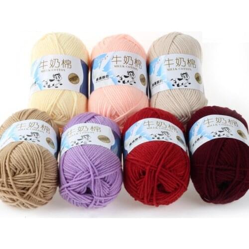 1 Roll Dyed Knitting Yarns Wool Soft Warm Baby Yarn Hand Knitted Yarn Crochet Yarn Milk Cotton Wool Apparel Fabric Accessories