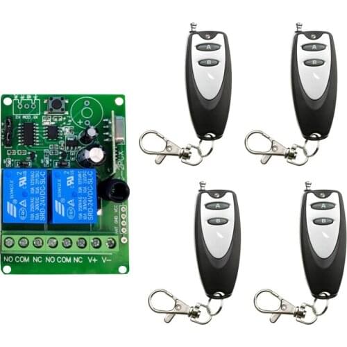 DC12V 2CH 2 CH Radio Controller RF Wireless Relay Remote Control Switch 315 MHZ 433 MHZ Transmitter+ Receiver