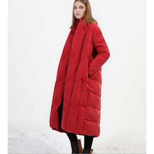 Plus Size Long Women Down Coat Thick Warm Winter Duck Down Coat Jacket Hooded Women Coat