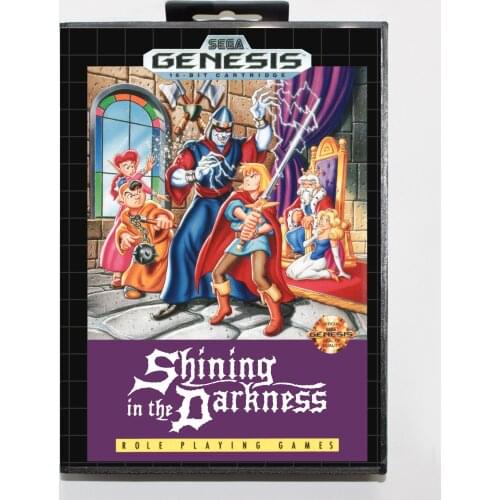 Shining in the Darkness with Retail Box 16bit MD Game Card For Sega Mega Drive/ Genesis