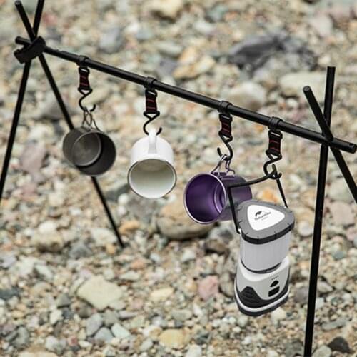 Outdoor Folding Shelf Camping Eequipment Hanging Rack Light Weight Portable Hanger Light Stand For Hiking Travel