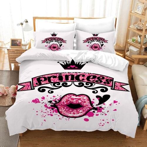 Modern Wind 3D Printed Bedding Set Fashion Down Duvet Covered Pillowcase Bed Home Textile Adult Bedroom Decoration Full Size