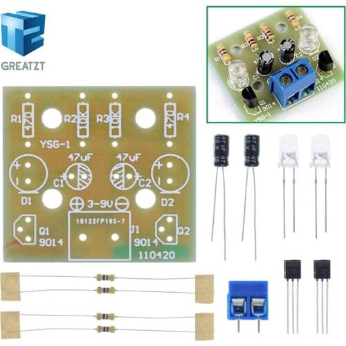 Simple LED Flash DIY Kits Circuit Electronics DIY Electronic Suite 1.2mm Parts for Arduino Flash LED Kit Electronic DIY Kit