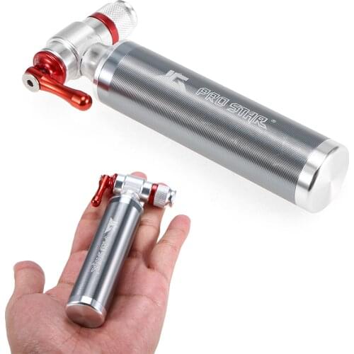 Bicycle Pump Manual Inflator Bicycle CO2 Tire Inflator Portable Presta Schrader Twin Valve Inflator No Cartridge Included