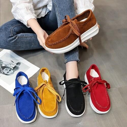 New Moccasins Women Flats 2021 Autumn Woman Loafers Genuine Leather Female Shoes Slip On Ballet Bowtie Womens Shoe Size