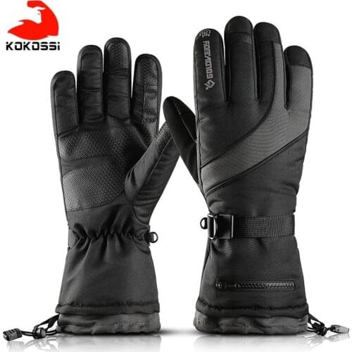 KoKossi Winter Ski Gloves Men Women Thermal Fleece Snowboard Gloves Touchscreen Waterproof Warm Gloves For Skiing Skating Riding