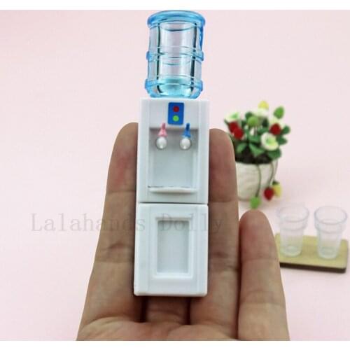 1pcs Dollhouse Mini Furniture Upright Bucket Water Dispenser Model for Dollhouse Restaurant Furniture Accessories