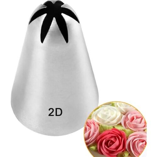 1PCS Stainless Steel Pastry Nozzle Set Icing Piping Nozzle Baking Pastry Tips Cupcake Cake Decorating Tools # 2D