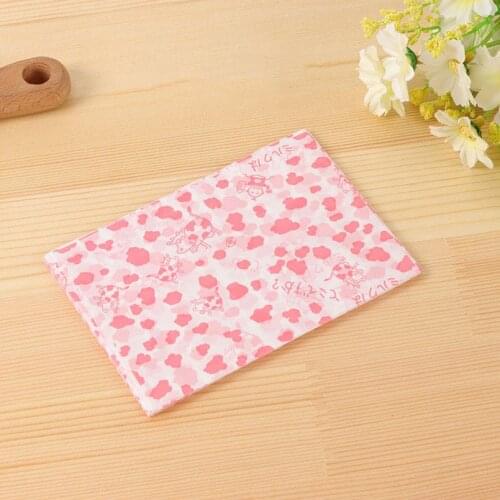 100pcs/lot Cartoon Pink Cow Fleck Nougat Wrapping Twisting Wax Paper Handmade Sugar Birthday Baby Party Dessert Gift Goodie Bags