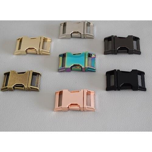 100 Pcs/Lot Adjustable Heavy Duty Metal Flat Side Quick Release Buckles For Backpacks Luggage Dog Collar Paracord Bracelets Hamm