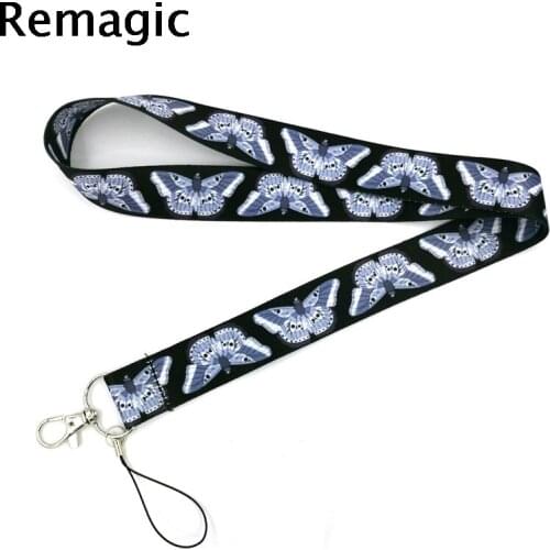 20pcs Vintage Butterfly Keychain Lanyard Id Badge Holder ID Card Pass Gym Mobile Phone Badge Holder Key Strap webbings ribbons