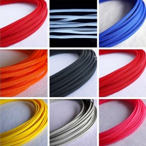 5m/lot 10mm colour Wire Mesh Guard RC Car Quadcopter Wiring Braided PET Expandable Auto Wire Cable Gland Sleeves High Density