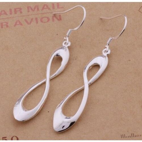 AE262 Hot sterling earrings , fashion jewelry , 8 /cejakvqa aolajfsa silver color