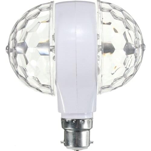 B22 LED Stage Light Effect Lamp LED Ball Stage AC85-265V Light RGB Light Rotating for KTV Party Double-headed RGB Stage Lights