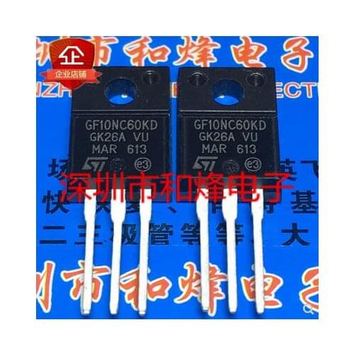 Free shipping 20PCS GF10NC60KD STGF10NC60KD TO-220F 600V 6A