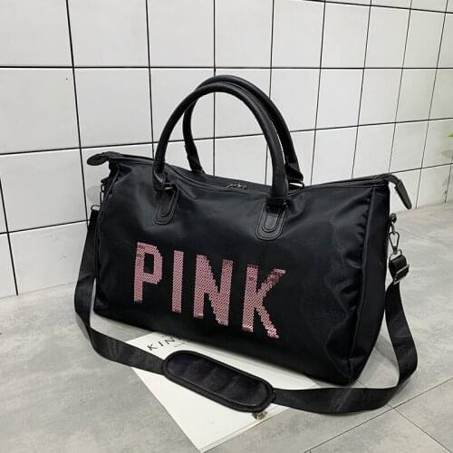 Large Waterproof Yoga Fitness Bags Weekend Bag Packing Cubes Pink Duffle Bag Womens Sports Bag Trendy Outdoor Travel Bags