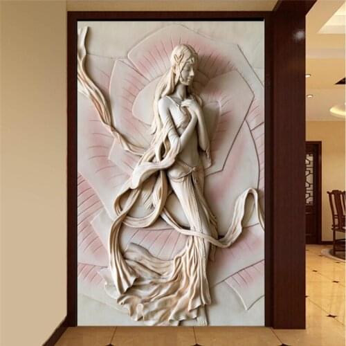 Beibehang Large Custom Wallpaper Mural HD Relief Modern Goddess Devil Wall Background papel de parede infantil wall paper