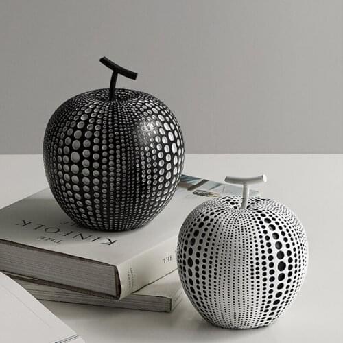 Black and white spotted apple Modern Home Decoration For Living Room Cabinet Window Desktop Party Store Office Desk Decoration