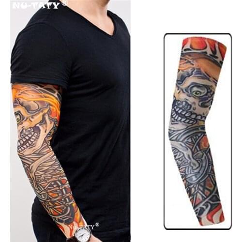 Nu-TATY King of the King Man&woman style Tattoo Sleeve Stockings Body Art Leggings Cool Boys Girls Party Wearings