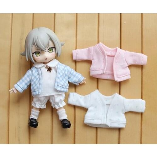 G10-142 children toy 1/2 ob11 GSC bjd dolls props Accessoriess clothes Sweater coat top polka dot 1pcs