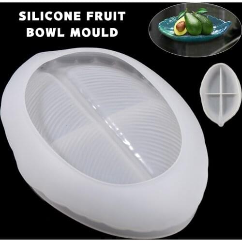 1PC Silicone Leaf Shape Fruit Bowl Mold Snack Plate Epoxy Resin Mold DIY Craft Handmade Epoxy Crystal Items Tool