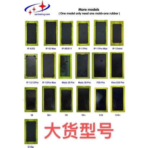 2 In 1 Position Rubber LCD Touch Screen Repair Mold For IPhone 12Mini 12 11 Pro Max Xsmax XS X OCA Glue Pad Lamination Mold
