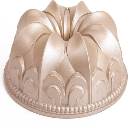 Cake mold Golden lily non-stick hollow cake mold cast aluminum material baking pan cake pan mini pan baking