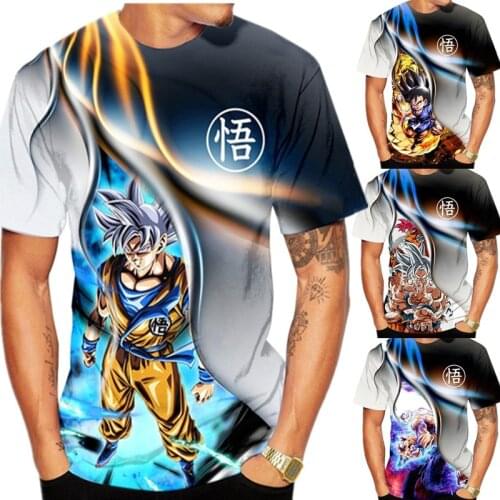 Summer Fashion Men Women 3D Cartoon Print T-Shirt Dragon Ball Z Harajuku Short Sleeve Tees Plus Size Couples Clothes For Teens