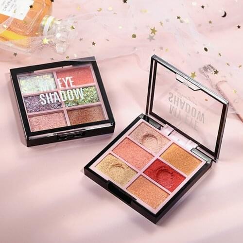 Eye Primer Glitter Shimmer 6 Colors Baked Eyeshadow Palette Matte Diamond Eye Shadow Palette Powder Makeup Newest New