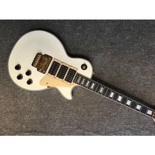 Best selling tremolo electric guitar cream white colour mahogany wood guitar 3 pickups custom guitar