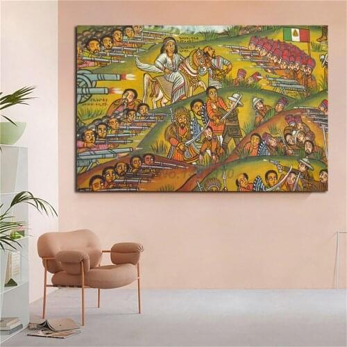 Battle Of Adwa Painting Ethiopian Empire V Italy War Wall Poster Painting On Canvas Bedroom Art Decoration Pictures Home Decor