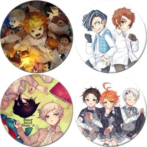 Classic Anime The Promised Neverland Icon Brooch Pins Breastpin Badge Cartoon Jewelry Schoolbag Hat Overcoat Accessories