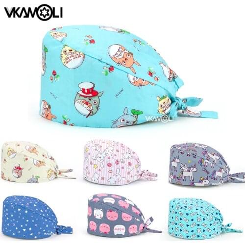 Scrubs Cap Work Hats Unisex Breathable lab caps gorros quirofano mujer Wholesale prices