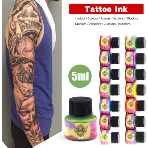 Tattoo Ink Set 5ml Color mixing Tattoo Ink Semi Permanent Natural Plant Pigment For Body Art Painting Pigment Tattoo Ink Supply