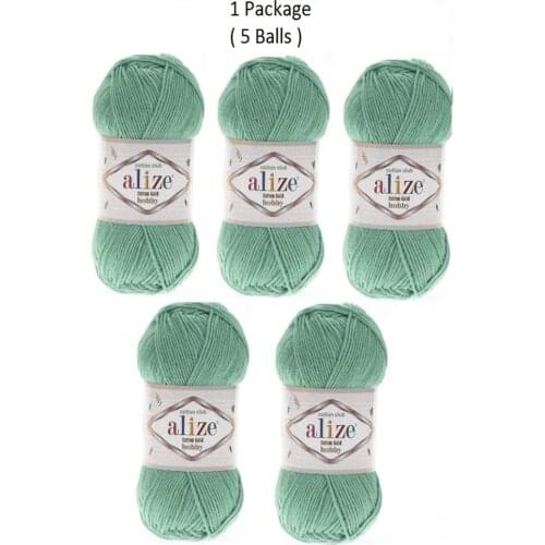 Thread 1 Pack (5 Balls) Alize Cotton Gold Hobby Amigurumi Yarn (1 Ball: 50 Gram/165 Meter) Crochet Tool Kit