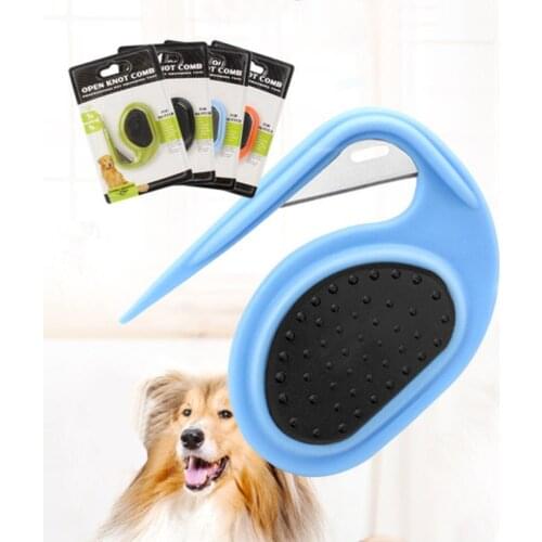 2021 New Cat Dog Comb Pet Open Knot Comb Cat Puppy Hair Fur Shedding Grooming Trimmer Comb Unknot Blade Comb Cat Brush Removal