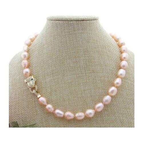 Free shipping HUGE AAA 11-13MM South Sea Pink Baroque Pearl Necklace 18 inch