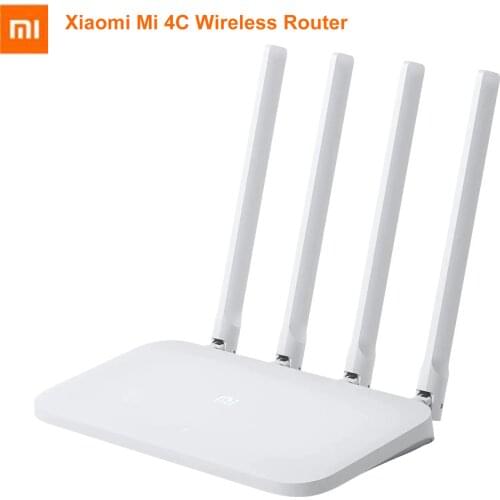 Original Xiaomi Mi WIFI Router 4C 64 RAM 300Mbps 2.4G 802.11 b/g/n 4 Antennas Band Wireless Routers WiFi Repeater APP Control