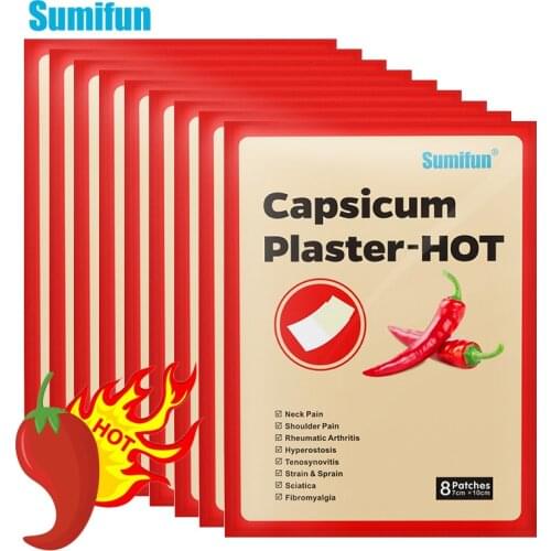 Sumifun 8/24/40/64Pcs Pepper Hot Pain Relief Plaster Back/neck/shoulder Chinese Herbal Medical for Joint/arthritis Patch